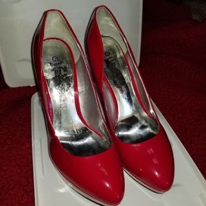 Guess Red Patent Pumps